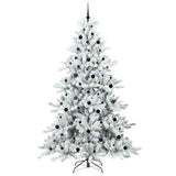 Albero di Natale Artificiale con Rami Pieghevoli Bianco 240 cm