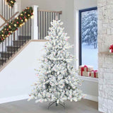 Albero di Natale Artificiale con Rami Pieghevoli Bianco 240 cm