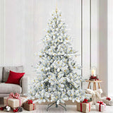 Albero di Natale Artificiale con Rami Pieghevoli Bianco 240 cm