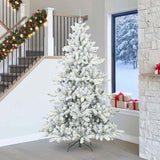 Albero di Natale Artificiale con Rami Pieghevoli Bianco 240 cm