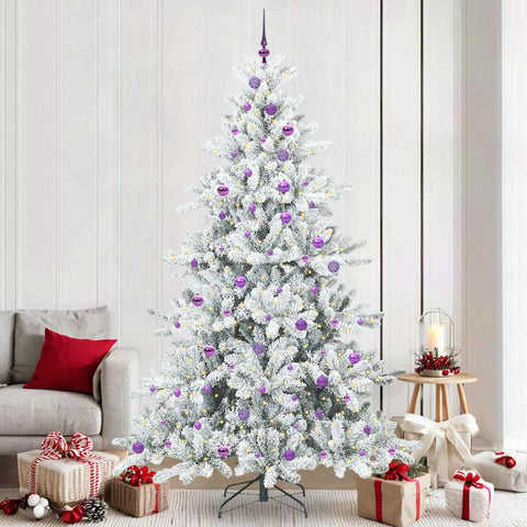 Albero di Natale Artificiale con Rami Pieghevoli Bianco 240 cm