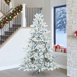 Albero di Natale Artificiale con Rami Pieghevoli Bianco 240 cm