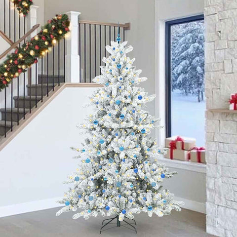 Albero di Natale Artificiale con Rami Pieghevoli Bianco 240 cm