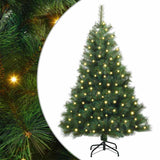 Albero di Natale artificiale con 150 LED Verde 120 cm PE e PVC