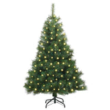 Albero di Natale artificiale con 150 LED Verde 120 cm PE e PVC