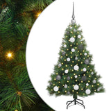 Albero di Natale artificiale con 150 LED Verde 120 cm PE e PVC