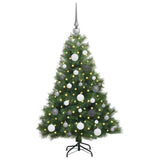 Albero di Natale artificiale con 150 LED Verde 120 cm PE e PVC