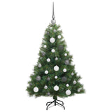 Albero di Natale artificiale con 150 LED Verde 120 cm PE e PVC
