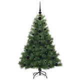 Albero di Natale artificiale con 150 LED Verde 120 cm PE e PVC