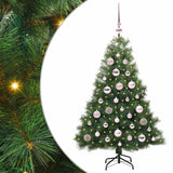 Albero di Natale artificiale con 150 LED Verde 120 cm PE e PVC