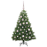Albero di Natale artificiale con 150 LED Verde 120 cm PE e PVC