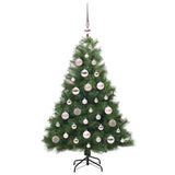 Albero di Natale artificiale con 150 LED Verde 120 cm PE e PVC