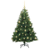 Albero di Natale artificiale con 150 LED Verde 120 cm PE e PVC