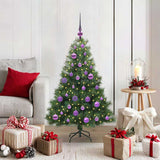 Albero di Natale artificiale con 150 LED Verde 120 cm PE e PVC