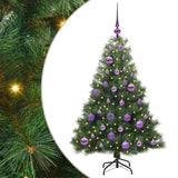 Albero di Natale artificiale con 150 LED Verde 120 cm PE e PVC