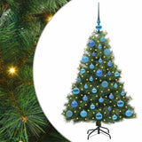 Albero di Natale artificiale con 150 LED Verde 120 cm PE e PVC