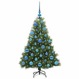 Albero di Natale artificiale con 150 LED Verde 120 cm PE e PVC