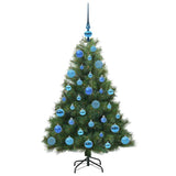 Albero di Natale artificiale con 150 LED Verde 120 cm PE e PVC