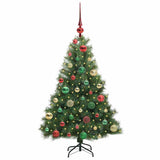 Albero di Natale artificiale con 150 LED Verde 120 cm PE e PVC