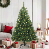 Albero di Natale artificiale con 150 LED Verde 150 cm PE e PVC