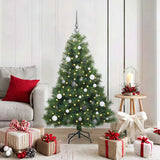 Albero di Natale artificiale con 150 LED Verde 150 cm PE e PVC