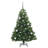 Albero di Natale artificiale con 150 LED Verde 150 cm PE e PVC