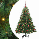 Albero di Natale artificiale con 150 LED Verde 150 cm PE e PVC