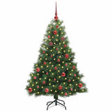 Albero di Natale artificiale con 150 LED Verde 150 cm PE e PVC