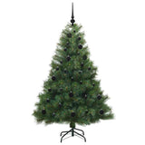 Albero di Natale artificiale con 150 LED Verde 150 cm PE e PVC