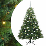 Albero di Natale artificiale con 150 LED Verde 150 cm PE e PVC