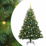 Albero di Natale artificiale con 150 LED Verde 150 cm PE e PVC