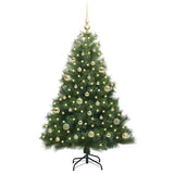 Albero di Natale artificiale con 150 LED Verde 150 cm PE e PVC