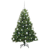Albero di Natale artificiale con 150 LED Verde 150 cm PE e PVC