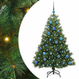 Albero di Natale artificiale con 150 LED Verde 150 cm PE e PVC