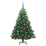 Albero di Natale artificiale con 150 LED Verde 150 cm PE e PVC