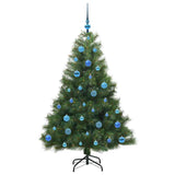 Albero di Natale artificiale con 150 LED Verde 150 cm PE e PVC