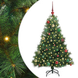 Albero di Natale artificiale con 150 LED Verde 150 cm PE e PVC
