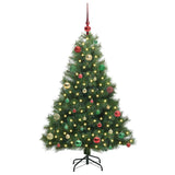 Albero di Natale artificiale con 150 LED Verde 150 cm PE e PVC