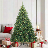 Albero di Natale artificiale con 300 LED Verde 180 cm PE e PVC