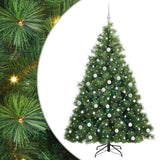 Albero di Natale artificiale con 300 LED Verde 180 cm PE e PVC