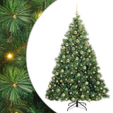 Albero di Natale artificiale con 300 LED Verde 180 cm PE e PVC