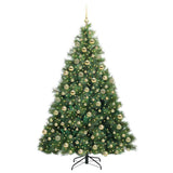 Albero di Natale artificiale con 300 LED Verde 180 cm PE e PVC