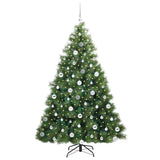 Albero di Natale artificiale con 300 LED Verde 180 cm PE e PVC