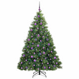 Albero di Natale artificiale con 300 LED Verde 180 cm PE e PVC