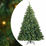 Albero di Natale artificiale con 300 LED Verde 210 cm PE e PVC