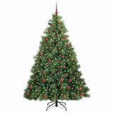 Albero di Natale artificiale con 300 LED Verde 210 cm PE e PVC