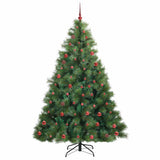 Albero di Natale artificiale con 300 LED Verde 210 cm PE e PVC