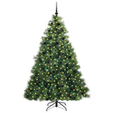 Albero di Natale artificiale con 300 LED Verde 210 cm PE e PVC
