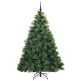 Albero di Natale artificiale con 300 LED Verde 210 cm PE e PVC