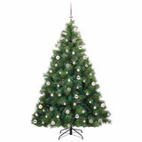 Albero di Natale artificiale con 300 LED Verde 210 cm PE e PVC